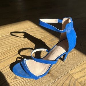 Bright blue heels.
